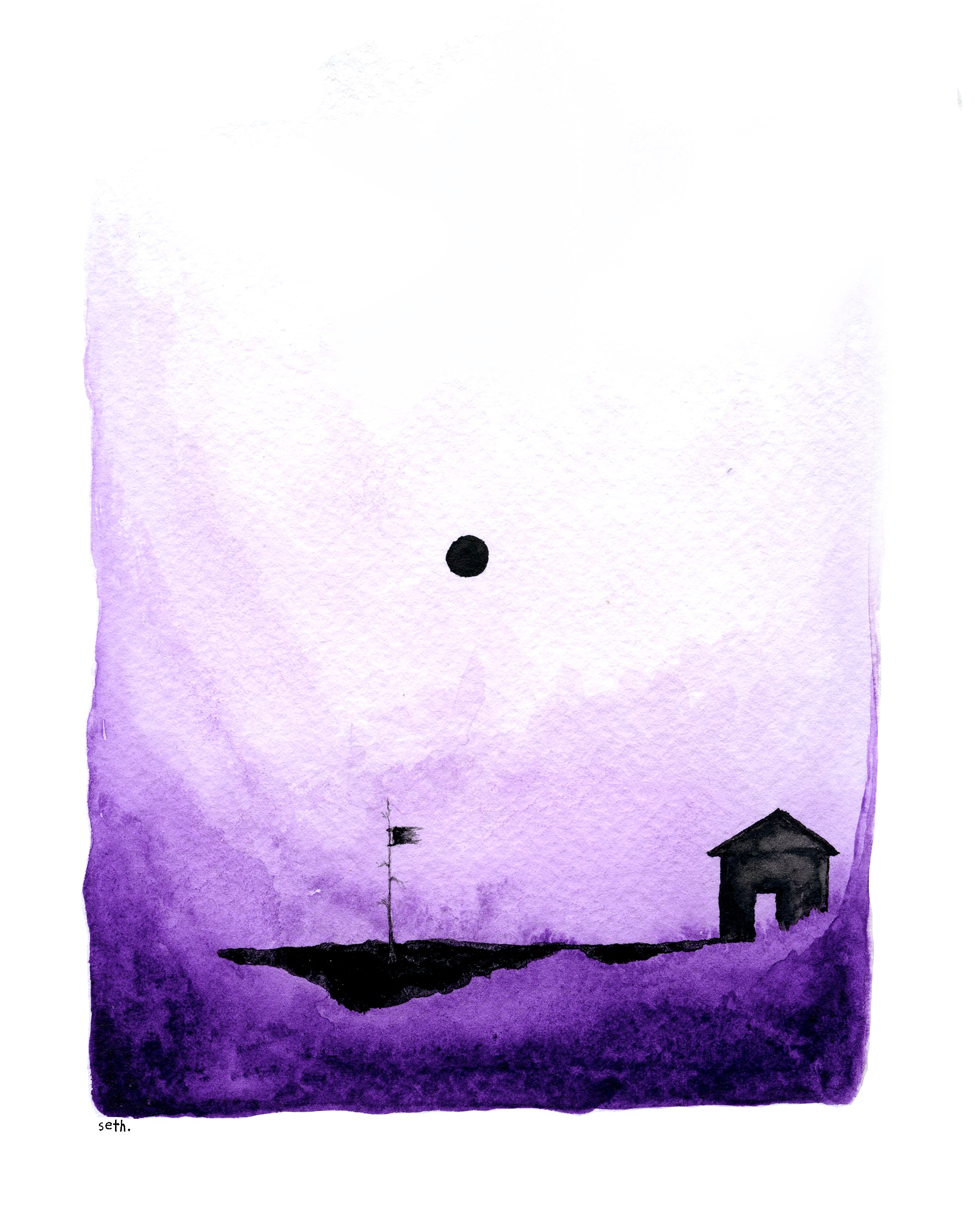 The Center of the Shadow of the Moon
