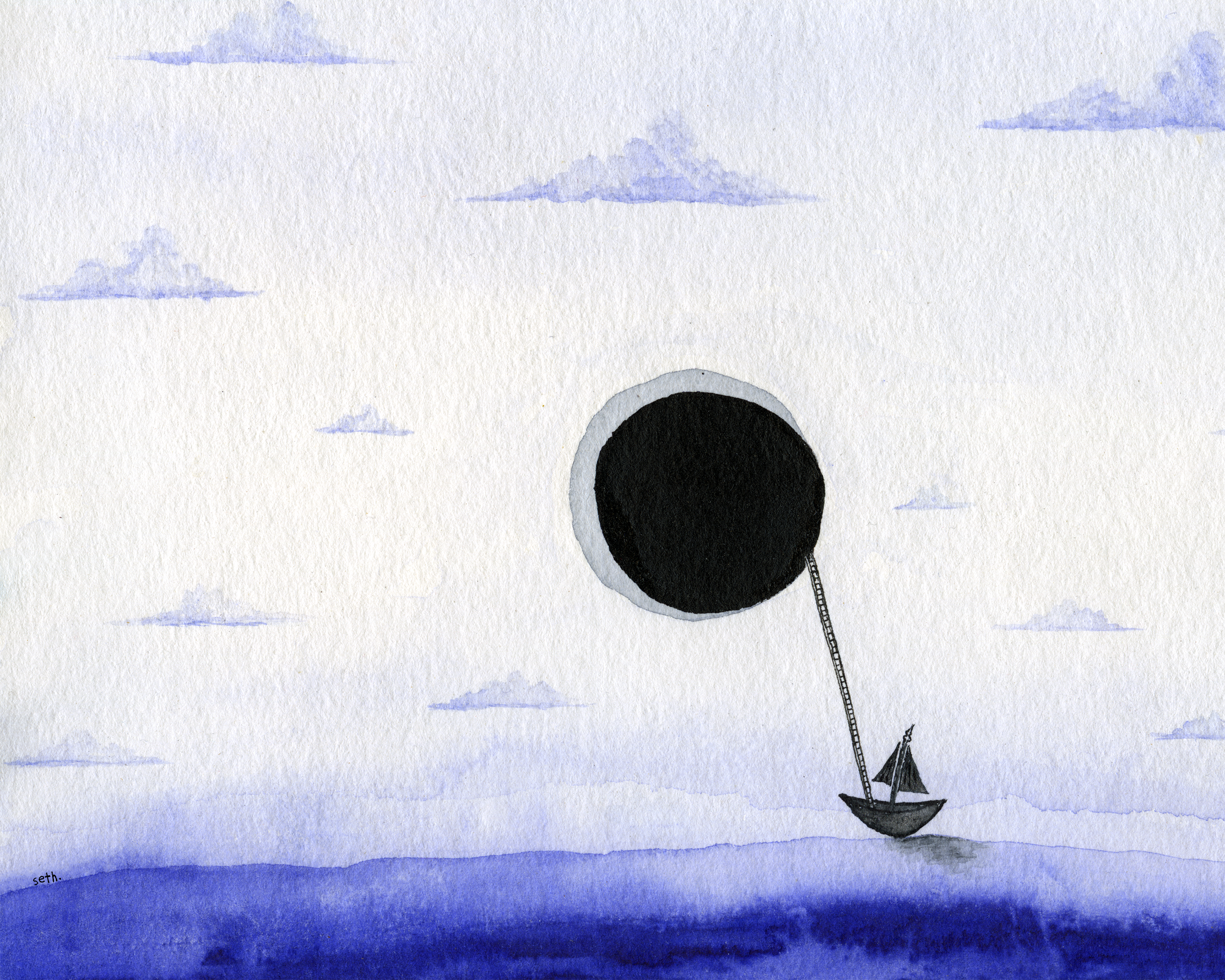 Dark Marble of the Crescent Moon
