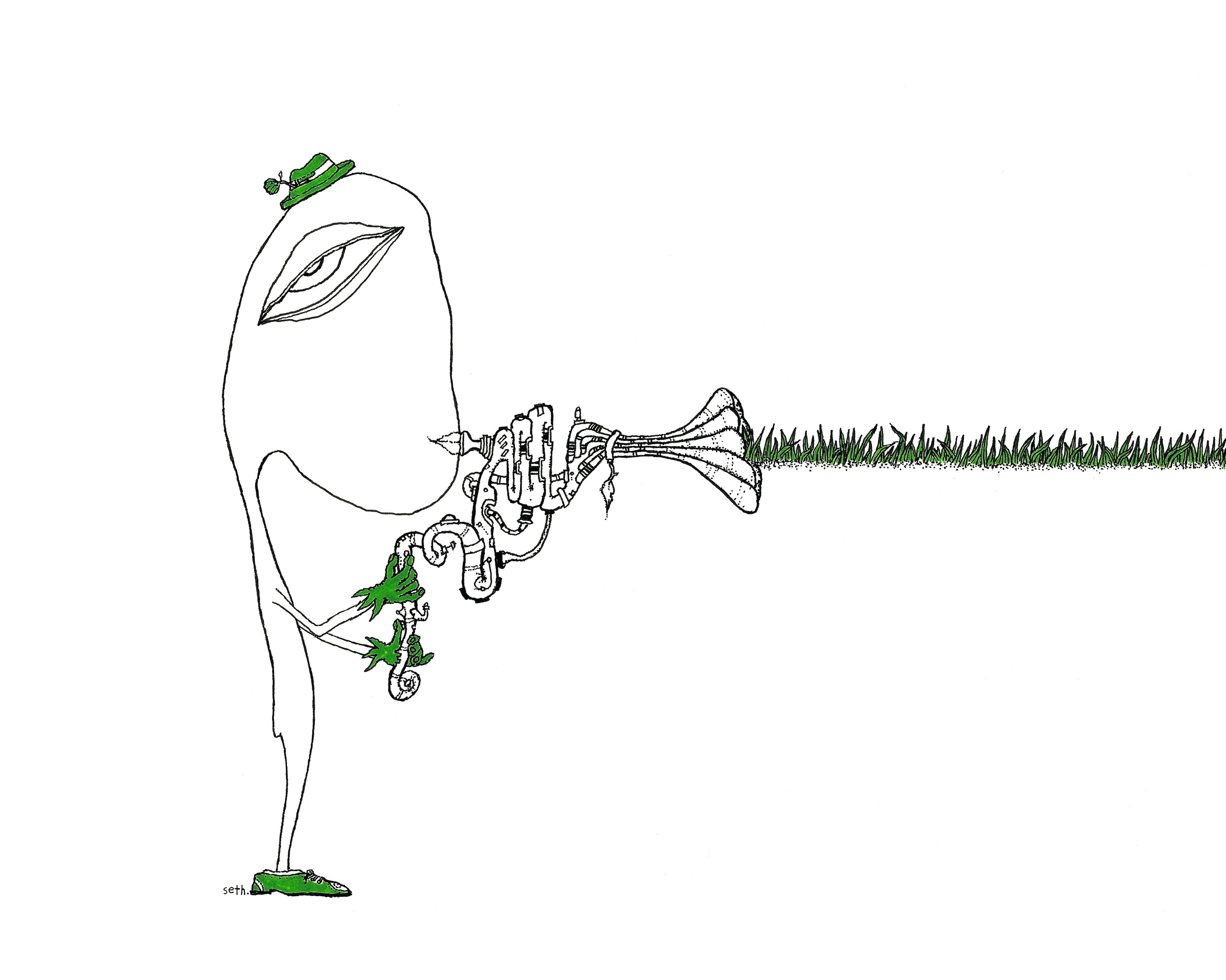 Grass trumpet