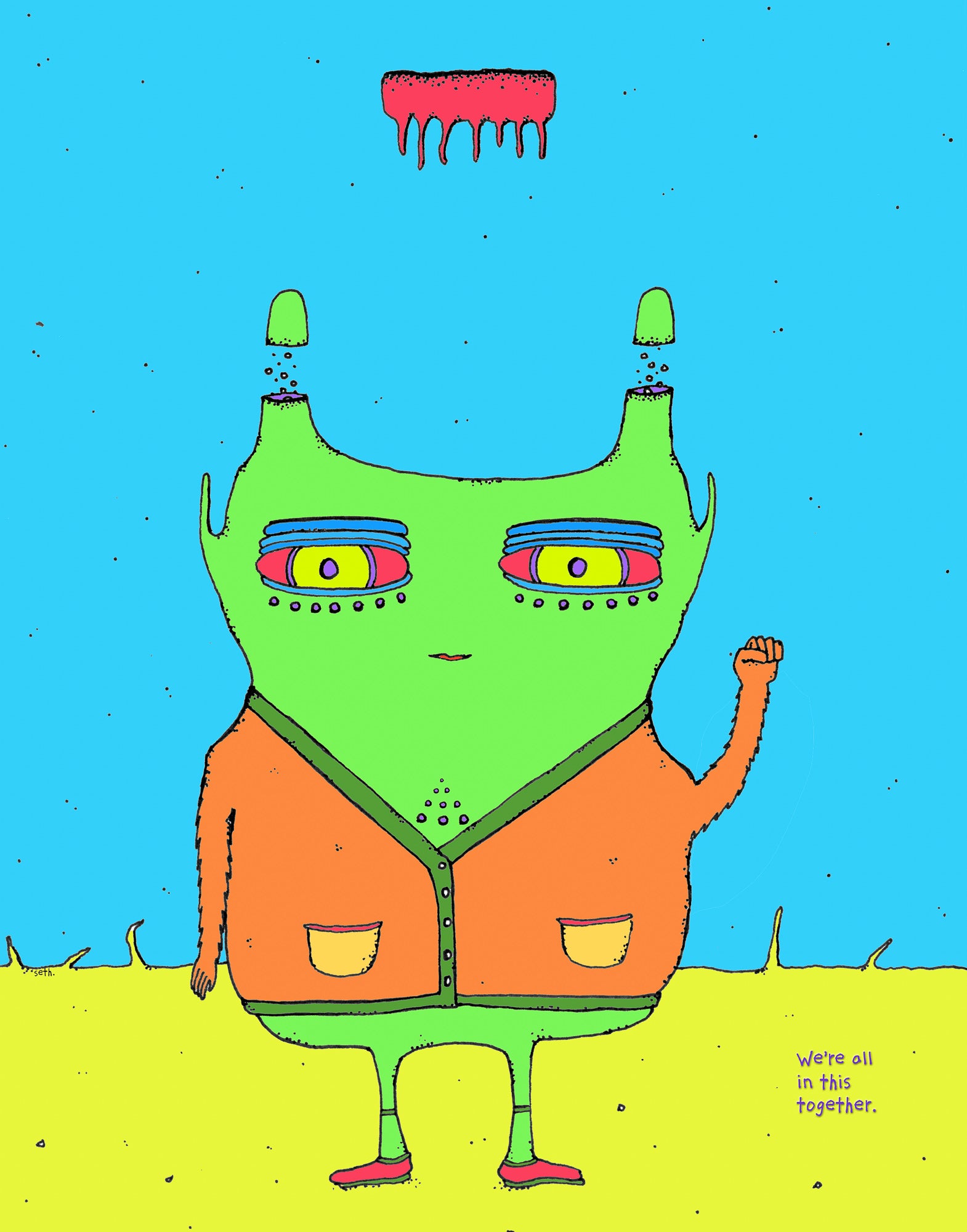 "Hapswins" - This creature stands for you #2 - Fundraising print